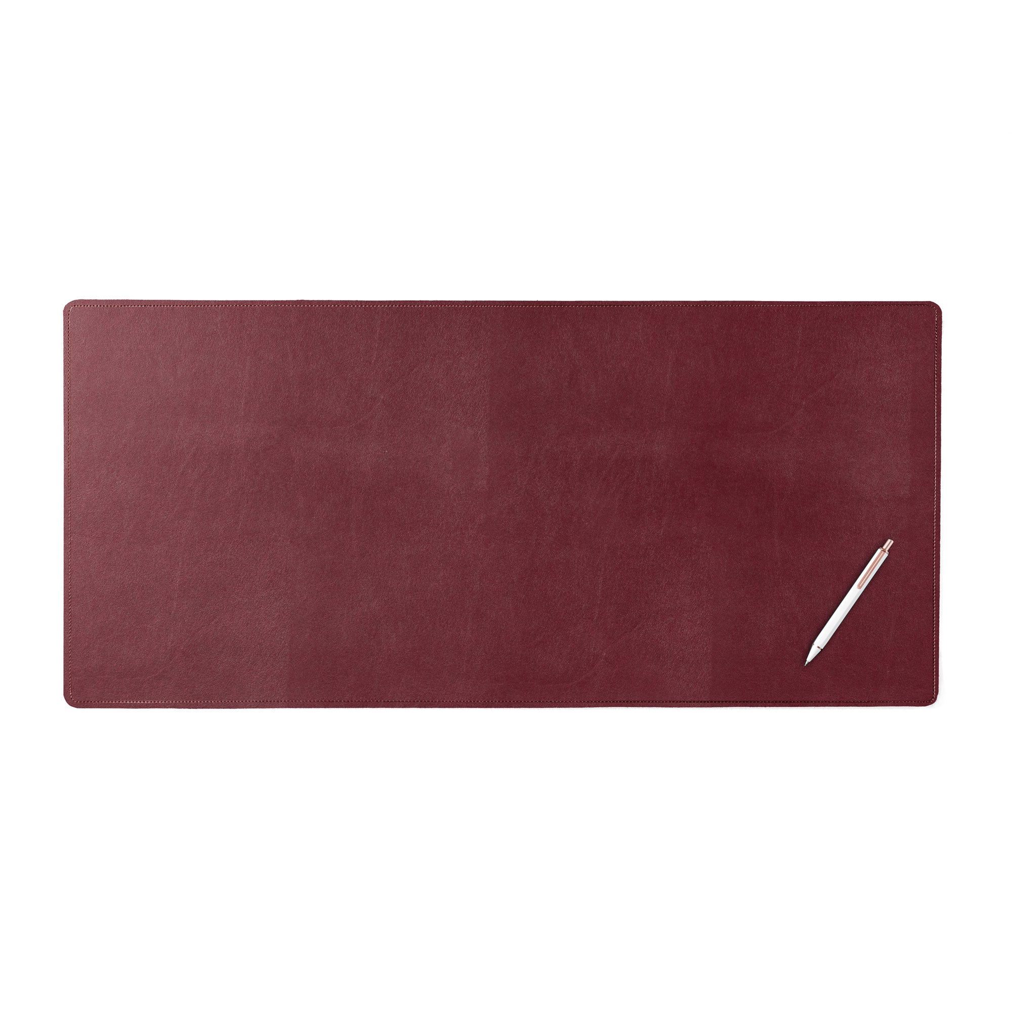 Burgundy Bonded Leather No Core Rollable Desk Mat, 32 x 15 Burgundy Bonded Leather No Core Rollable Desk Mat, 32 x 15