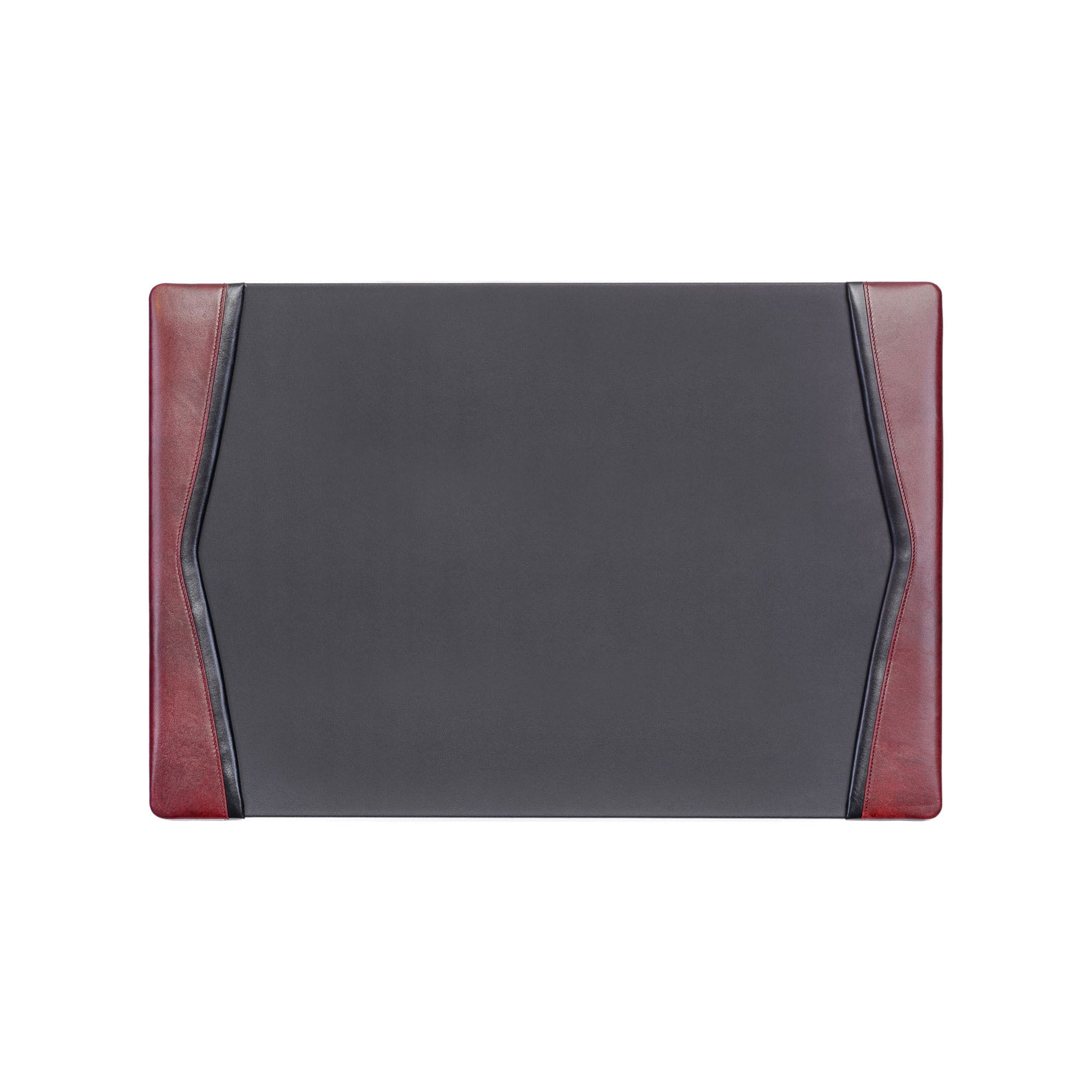 Burgundy Leather with Black Trim Desk Pad, 25.5 x 17.25 Burgundy Leather with Black Trim Desk Pad, 25.5 x 17.25