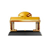 El Casco Black and 23 Kt Gold Plated Two Hole Punch
