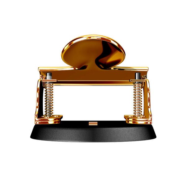 El Casco Black and 23 Kt Gold Plated Two Hole Punch