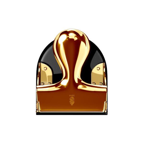 El Casco Black and 23 Kt Gold Plated Two Hole Punch