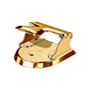 El Casco 23 Kt Gold Plated Two Hole Punch