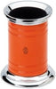 El Casco Orange and Chrome Plated Pencil Cup