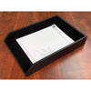 Classic Black Leather Letter Tray, Legal Size