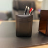 Espresso and Black Leather 5-piece Desk Set with 38 x 24 Desk Pad