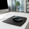 Classic Black Leather Mouse Pad