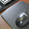 Classic Black Leather Mouse Pad