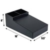 Classic Black Leather Coffee Condiment Organizer