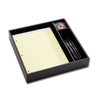 Black Leather Conference Room Organizer Tray