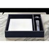 Black Leather Conference Room Organizer Tray