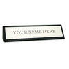 Classic Black Leather Nameplate Holder