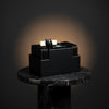 Classic Black Leather Multi-Purpose Desk Supply Organizer
