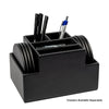 Classic Black Leather Multi-Purpose Desk Supply Organizer