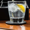Black Leatherette Coaster, Round