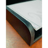 Classic Black Leather Letter Tray, Side Load