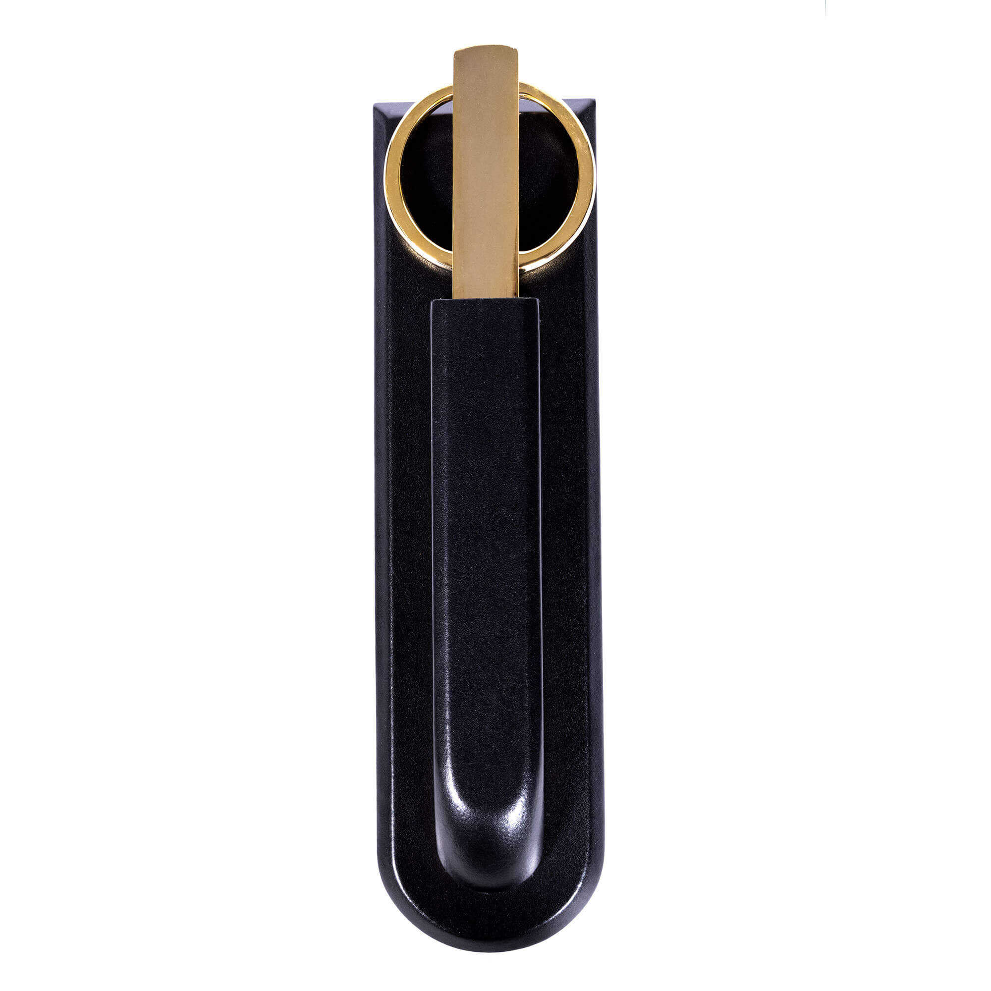 Classic Black Leather Library Set with Gold Hardware