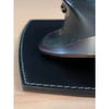 Rustic (Onyx) Black Leather Mouse Pad