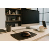 Rustic (Onyx) Black Leather Mouse Pad