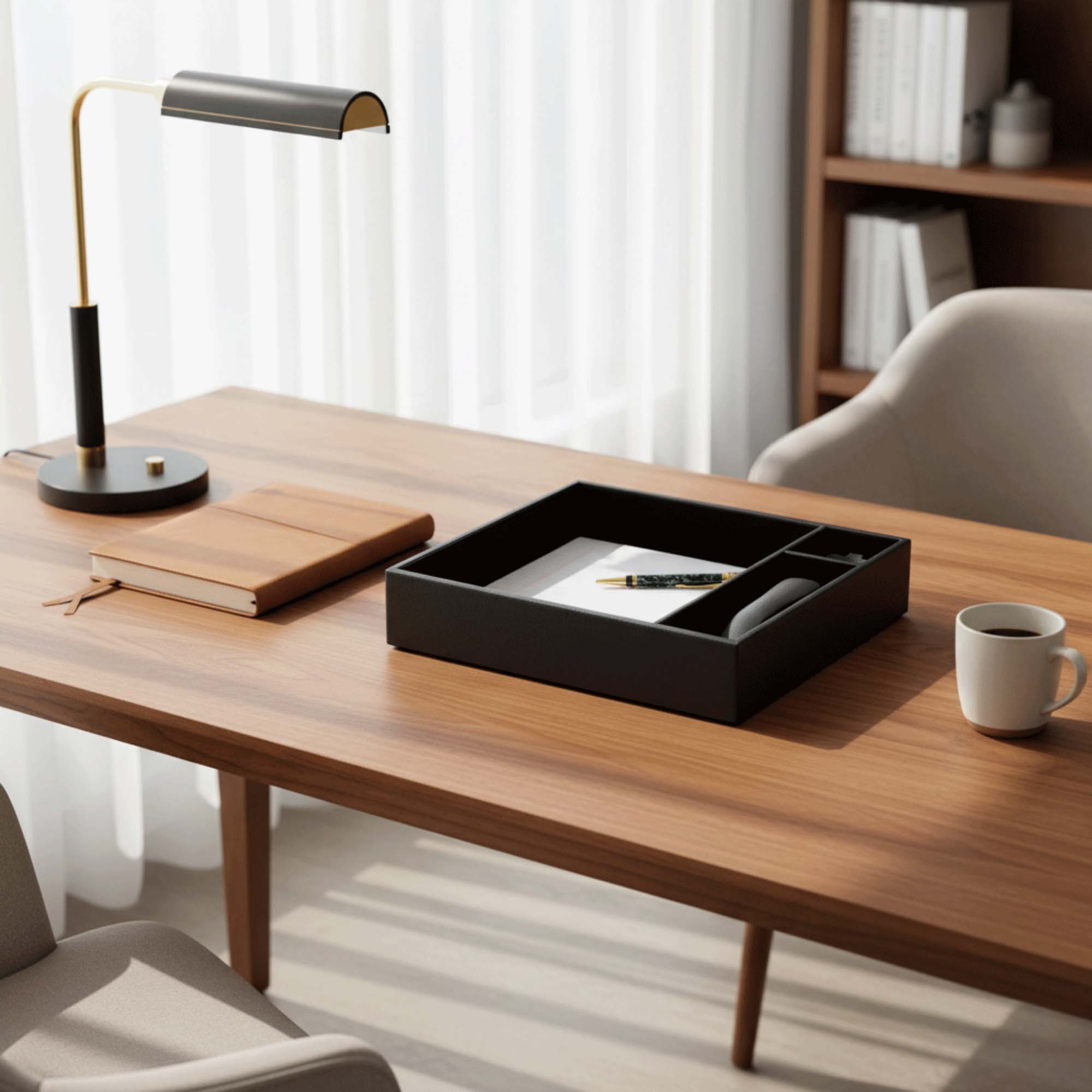 Black Leatherette Organizing Tray