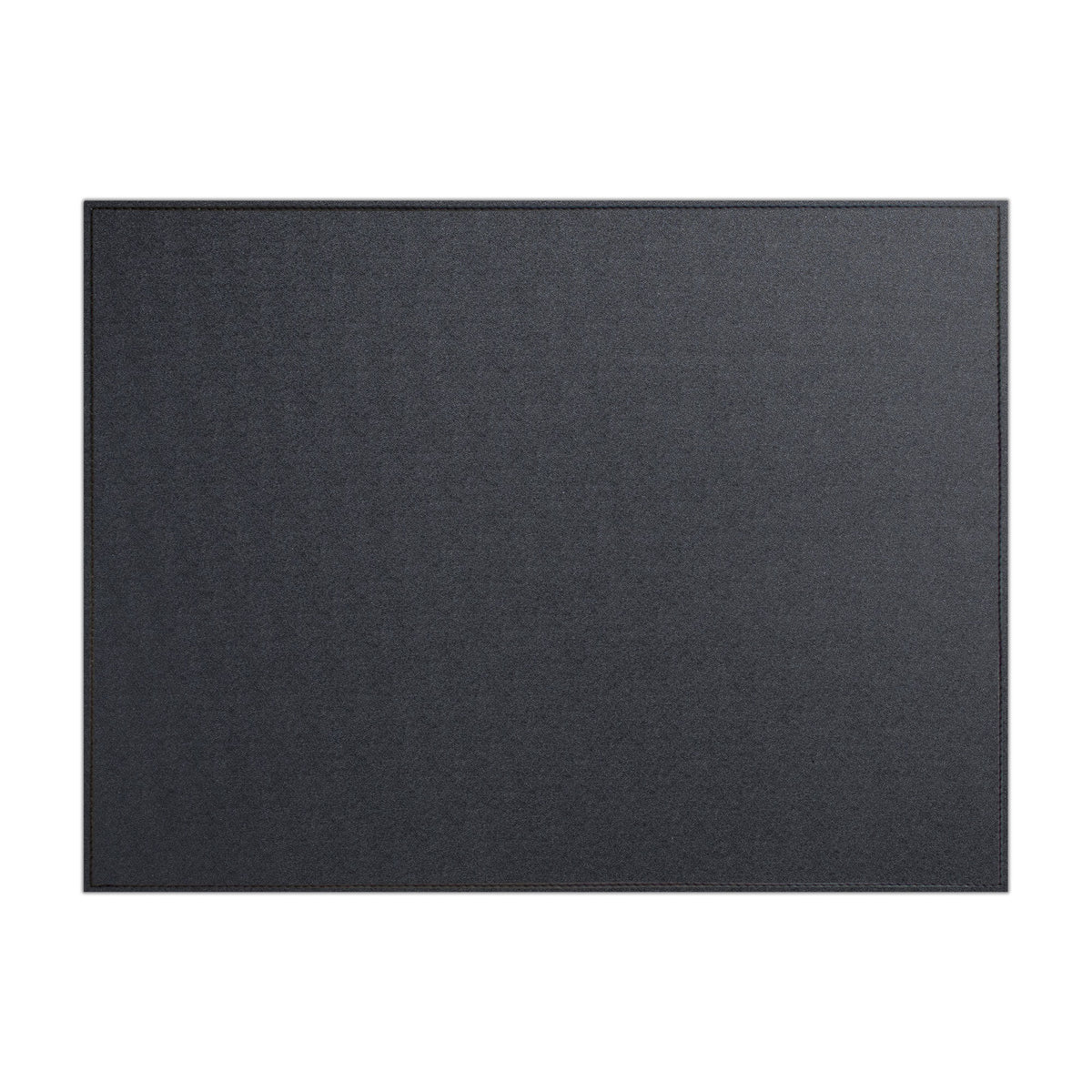 Black Leatherette Rectangular Mouse Pad With Stitching