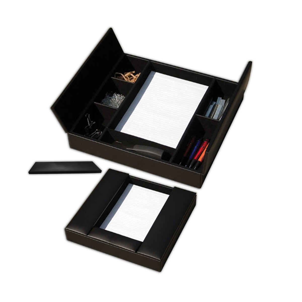 Black Leatherette Conference Room Organizer