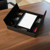 Black Leatherette Conference Room Organizer
