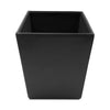 Black Bonded Leather Waste Basket, 14 Qt