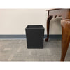 Black Bonded Leather Waste Basket, 14 Qt