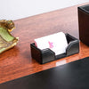 Black Bonded Leather Business Card Holder