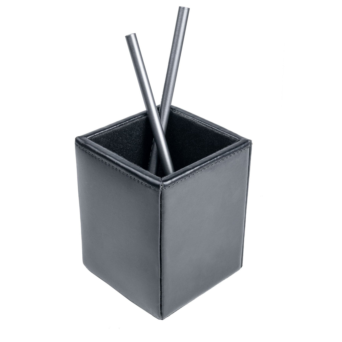 🎁 Black Bonded Leather Pencil Cup (100% off)