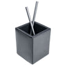 Black Bonded Leather Pencil Cup