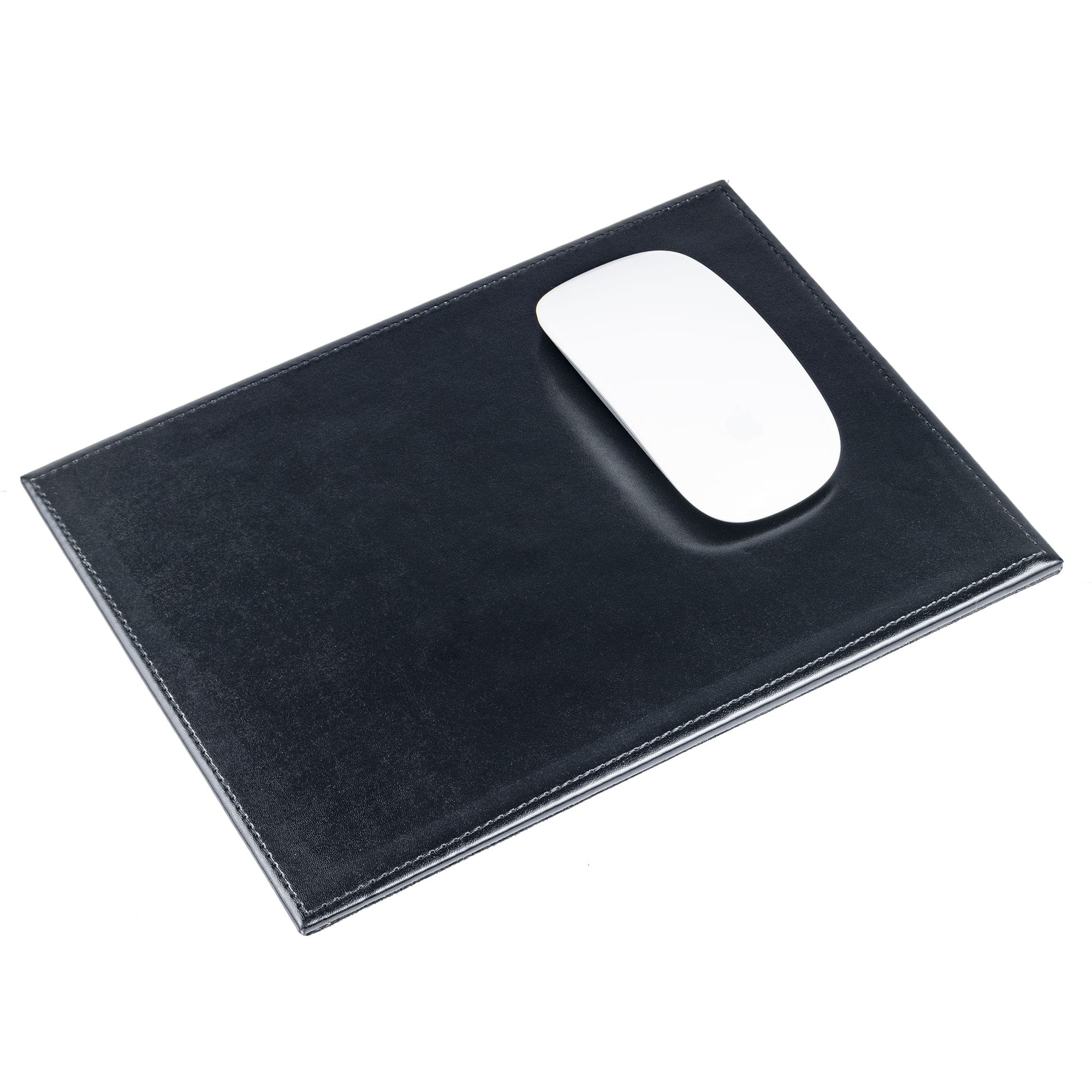 Black Bonded Leather Mouse Pad