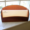 Brown Crocodile Embossed Leather Letter Holder