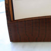 Brown Crocodile Embossed Leather Letter Holder