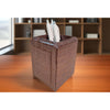 Brown Crocodile Embossed Leather Pencil Cup