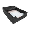 Black Crocodile Embossed Leather Memo Holder