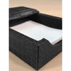 Black Crocodile Embossed Leather Memo Holder