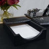Black Crocodile Embossed Leather Memo Holder