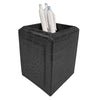 Black Crocodile Embossed Leather Pencil Cup