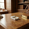 White Crocodile Embossed Leather Memo Holder