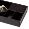Black Crocodile Embossed Standard Valet Tray