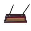 Saddle Brown Leather Double Pen Stand
