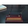 Mocha Leather Double Pen Stand