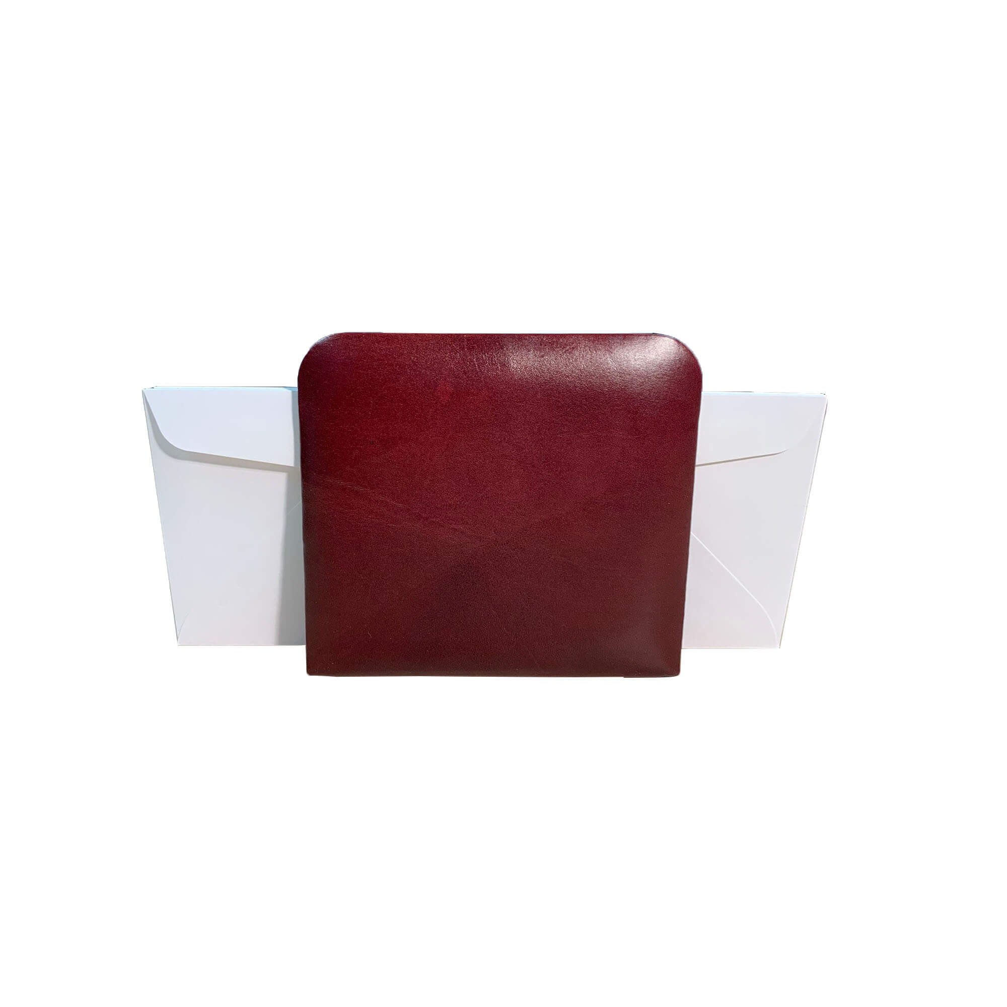 Saddle Brown Leather Letter Holder