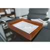 Rustic (Sienna) Brown Leather Letter Tray