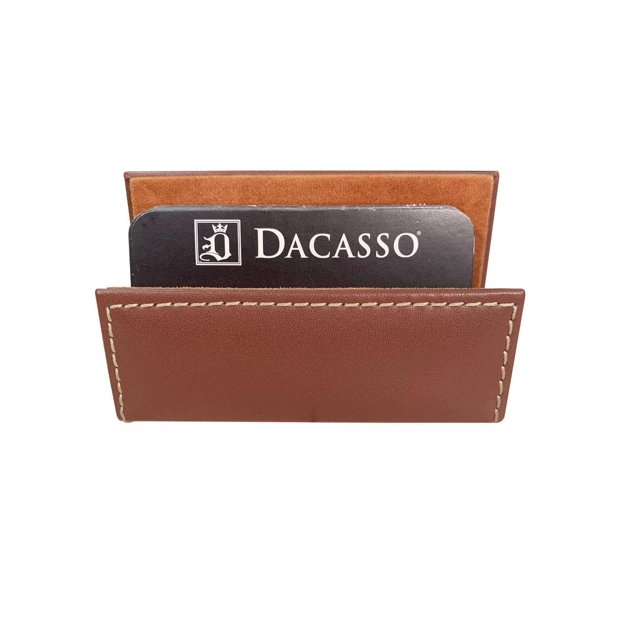 Rustic (Sienna) Brown Leather Business Card Holder