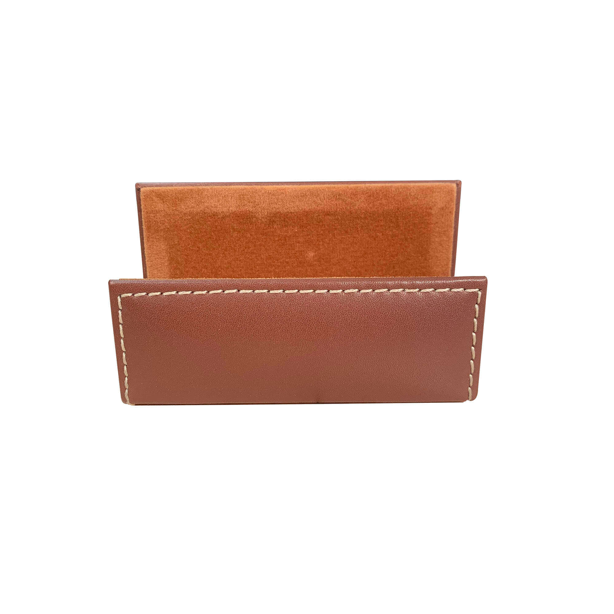 Rustic (Sienna) Brown Leather Business Card Holder