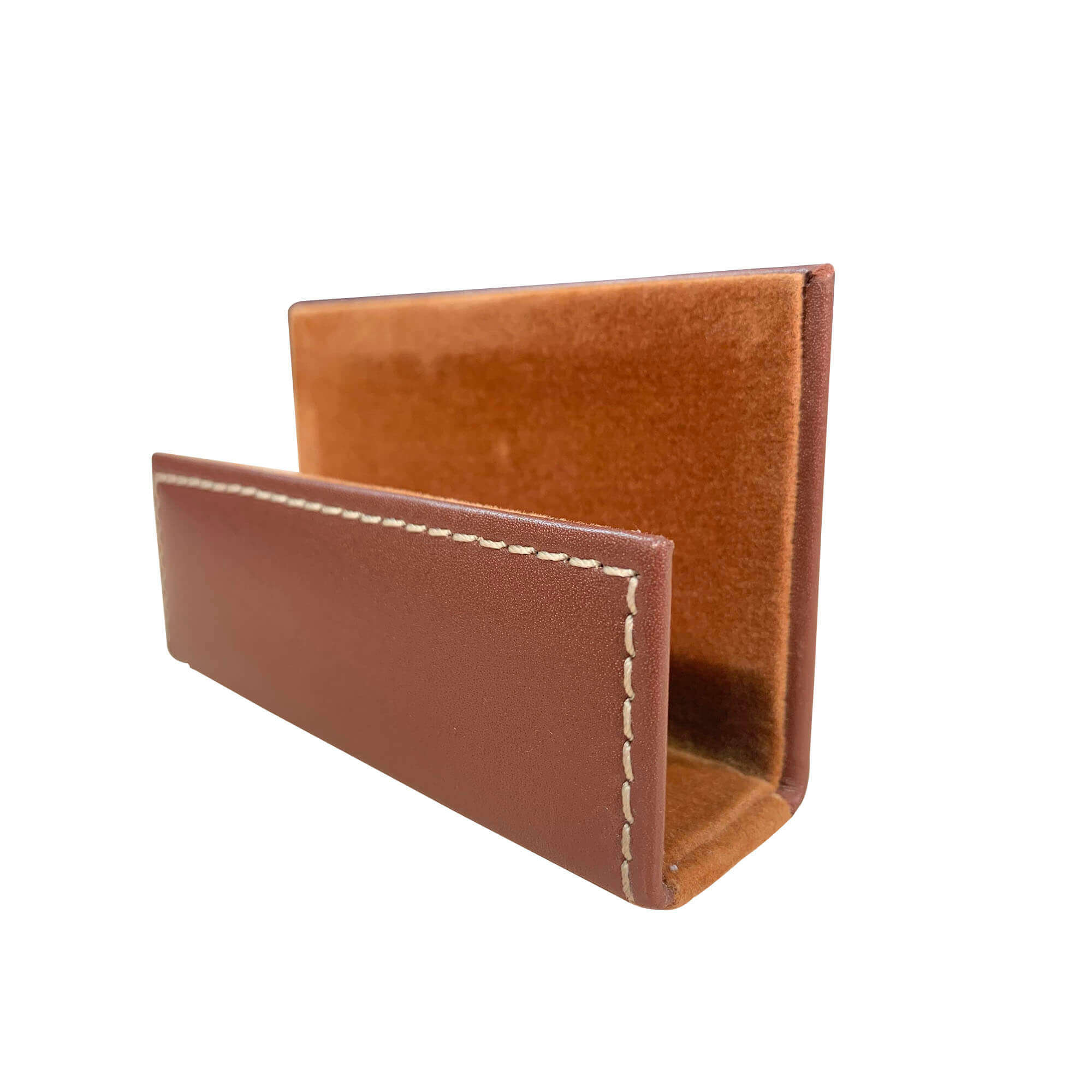 Rustic (Sienna) Brown Leather Business Card Holder