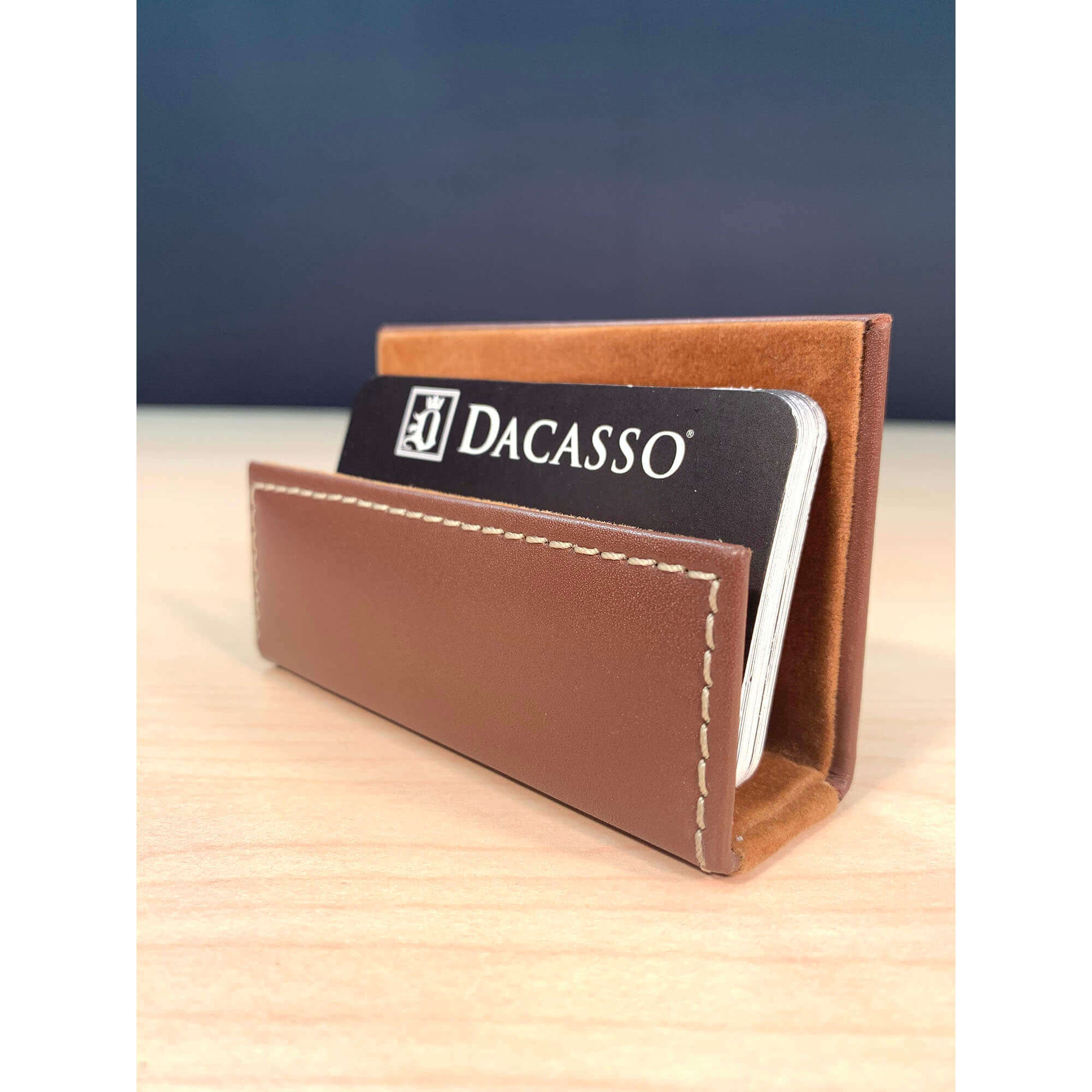 Rustic (Sienna) Brown Leather Business Card Holder