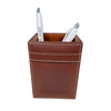 Rustic (Sienna) Brown Leather Pencil Cup